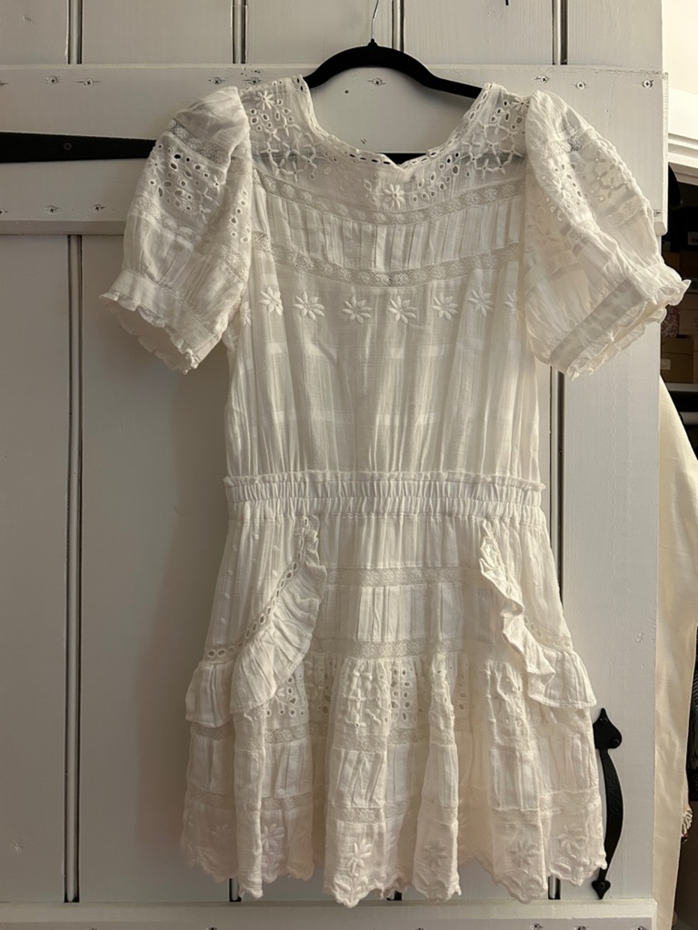 White Loveshackfancy Mini Dress M EUC